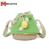 MOJOYCE ผู้หญิงเห็ดถักสีตีกระเป๋าสะพายกระเป๋า Crossbody หญิงน่ารักกระเป๋ามินิ