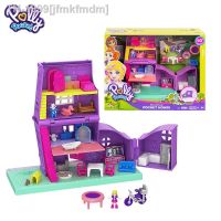 ❈☬ jfmkfmdm Original polly pocket pollyville mini móveis doces veículo bonecas acessórios brinquedos para meninas presentes de natal