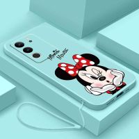 [Free Lanyard] VIVO V29 5G V29e V29Pro Matte Liquid Silicon Square Casing Cartoon Minnie Mouse Soft Case Cover