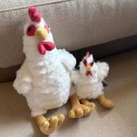 TURHA Bessie Chick ตุ๊กตาชุด Simulation Chicken สีขาว Clooney ไก่อนิเมชั่นของเล่นตุ๊กตาไก่ขาว Jellycat ของเล่นตุ๊กตาสีขาวตกแต่งบ้านห้อง