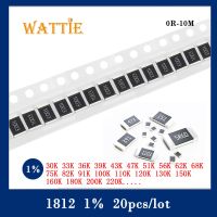 1812 1 chip resistor 20pcs 30K 33K 36K 39K 43K 47K 51K 56K 62K 68K 75K 82K 91K 100K 110K 120K 130K 150K 160K 180K 200K 220K