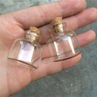 10ml Mini Glass Bottles Cork Empty Cute Transparent Glass Bottle Jars Vials 30*30*10mm 24pcs/lot Wholesale Free Shipping