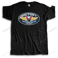 เสื้อยืดผู้ชายเสื้อยืดคอกลมใหม่ประเดิม Popular VICTORY รถจักรยานยนต์ Classic Men S Black Size S-2XL ผลิตตามลูกค้าสั่งคุณภาพดี T Shi