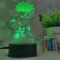 Manga Bedroom Night Lamp Neon Light Anime Figures Night Light Plug in USB Lights Decoration Led Base for Acrylic Table Lamps 3D