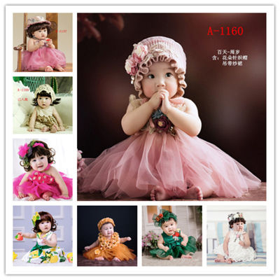 Baby Girl Photography Headband+Lace Dress Clothes fotografia Accessories Baby Photo Shoot Studio Posing Outfits Props Costume