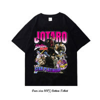 ญี่ปุ่นอะนิเมะ Jojo ผจญภัยที่แปลกประหลาดผ้าฝ้าย100 เสื้อยืดฤดูร้อนเสื้อยืดการ์ตูนฮาราจูกุ U Nisex เสื้อยืดขนาดใหญ่แขนสั้นที่มีคุณภาพสูงเสื้อยืด