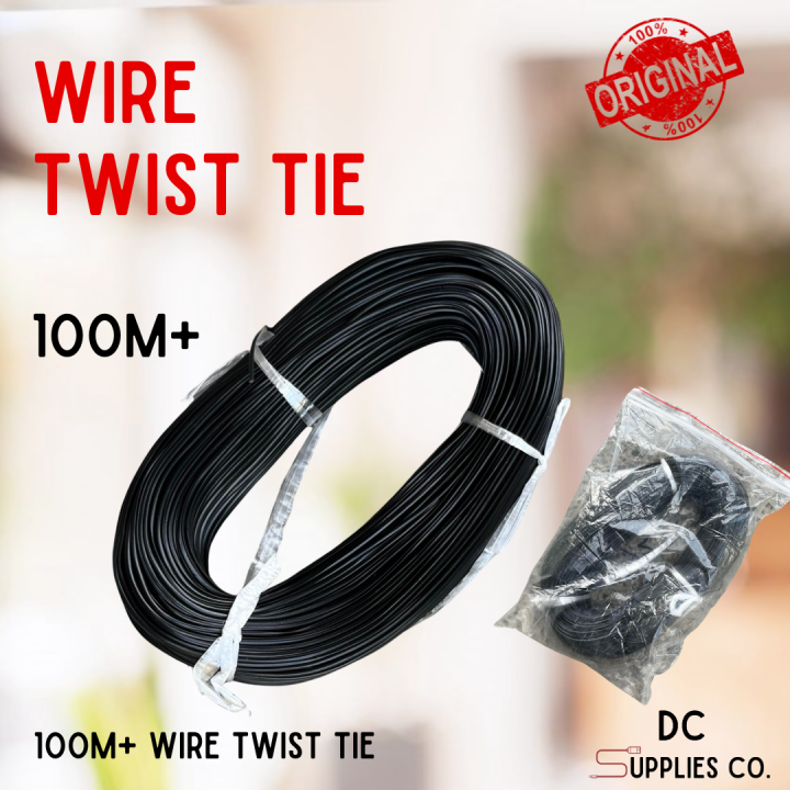 Wire Twist Tie 100meters+ 100m+ 100+meters 100+m black white Lazada PH