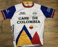 CUT CAFE DE COLOMBIA TEAM Retro Classic ONLY Mens Cycling Jersey Short Sleeve Bicycle Clothing Ropa Ciclismo