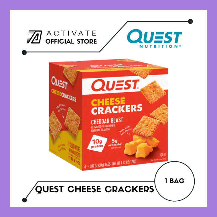 Quest Cheese Crackers 1 Bag, 10g of protein, Healthy snack! Lazada PH