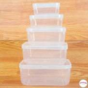 Bộ 5 hộp đựng thực phẩm - hộp trữ đồ đông-hộp nhựa đựng thức ăn lạnh