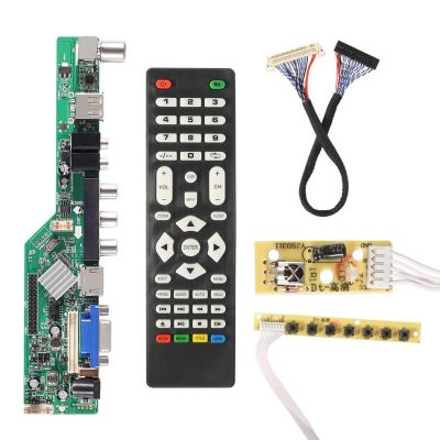 【YF】 universal scaler kit 3663 TV Controller Driver Board Digital Signal DVB-C DVB-T2 DVB-T Universal LCD UPGRADE 3463A with lvds