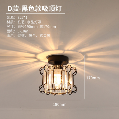 Nordic Ceiling Lights Crystal Lampshade Balck Gold Plafonnier Living Room Bedroom Modern Round Square Decorative Ceiling Lamp