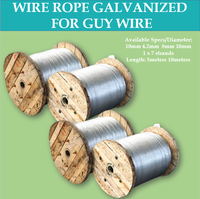 Choice Tools Choice Tools 5m 10m Guy Wire Standard 1x7 4.2mm10mm