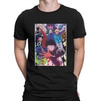 Yoshiyama Maofu Poster T Shirts For Men 100% Cotton Novelty T-Shirt O Neck Mob Psycho 100 Tees Short Sleeve Clothing Graphic