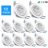 10 pack/lots LED Spot LED Downlight Dimmable Bright light Recessed decoration Ceiling Lamp 110V 220V AC85-265V Power Spotlight  by Hs2023