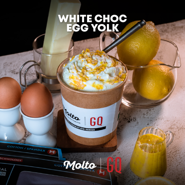 Molto x GQ White choc egg yolk (ไอศกรีม 1 ถ้วย 16 oz.) Molto