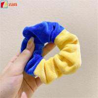 ZAN ของตกแต่ง แฟชั่น อุปกรณ์ตกแต่งผม กำมะหยี่ scrunchies ผูกผมนุ่ม วงผมยืดหยุ่น ตุ๊กตาหางม้าถือ