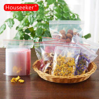 Houseeker 100 ชิ้น 7*10 เซนติเมตรถุงพลาสติกใสจับซีลตนเองผนึก reclosable ซิปล็อคถุงพลาสติกออแกไนเซอร์สำหรับบ้านเบ็ดเตล็ดถุงเก็บ