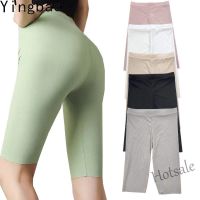 【hot sale】∏ C04 Yingbao Womens Thin Short Leggings Summer Yoga Sport Cycling Ladies Pant Black White Grey Green Pink Plus Size