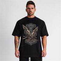 2022 Vikings Man Top T-Shirts Odin Samurai Knight Hero Cool Tshirts Popular Loose Tees Oversized 6Xl Us Size Black 【Size S-4XL-5XL-6XL】