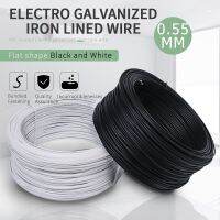 90Meters/lot 0.55MM Dia. Flat Black and White PVC Coated Electro Galvanized Iron Lined Wire Cable tie wires Cable Management