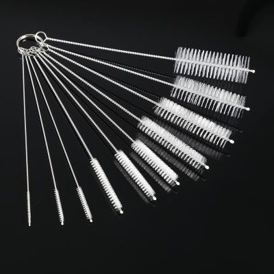 【CC】 10pcs Cleaning Brushes Bottle Household Set Bristle Tube Tools