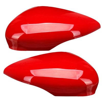 Wing Door Rearview Mirror Cover Side Mirror Cap Shell for Ford Fiesta MK7 2008-2017 Red