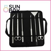 SUN BOX เหล็กไร้สนิม พร้อมถุงเก็บของ เครื่องมือตัดขอบ พลั่วถังปลา แหนบกรรไกรตัด ชุดเครื่องมือตู้ปลา เครื่องมือทำความสะอาด กรรไกรตัดต้นไม้