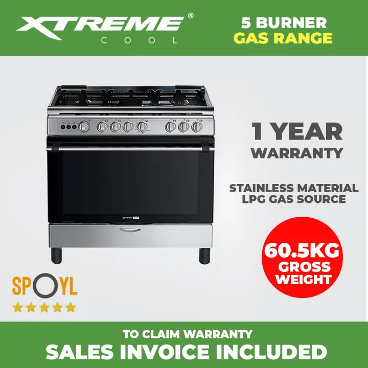 XTREME GAS RANGE 5 BURNER (XGR905G) Spoyl Store Lazada PH