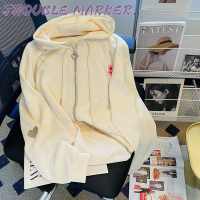 TroubleMaker เสื้อฮู้ด เสื้อแขนยาวอบอุ่น หลวมและสบาย ทันสมัย ทันสมัย ทันสมัย สไตล์ WWY239345Q 39Z230926