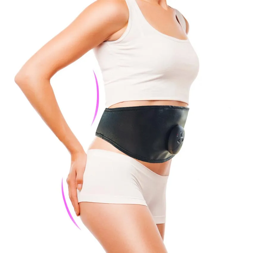 Ems Electric Abdominal Body Slimming Belt Waist Band Smart Abdomen Muscle  Stimulator Abs Trainer Fitness Lose Weight Fat Burn