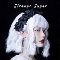 Strange Candy Ornaments Collection Original Handmade Lace Organza Headband Headband Black Gothic Dark Lolita Hair Accessories