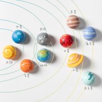 Galaxy Happy Planet Astronaut Three-dimensional Magnetic Fridge Stickers Eight Planets Creative Cute Magnet Stickers