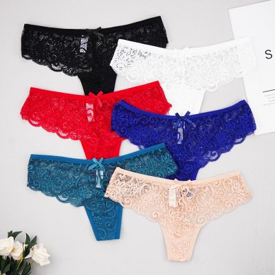 （A So Cute） 3ชิ้น/ล็อต Strings Femme G String Thongs WomenHollow Panties Stringi Sexy Plus SizeLingerie Thong Tangas Underpants