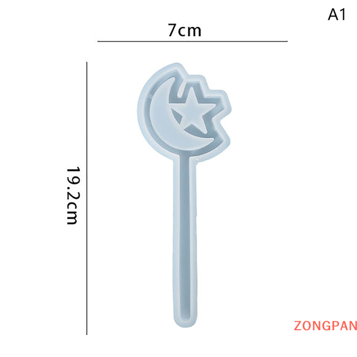 zongpan-แม่พิมพ์เรซินอีพ็อกซี่แบบทำมือชุดไม้กายสิทธิ์แบบนางฟ้าแม่พิมพ์ซิลิโคนงานแฮนด์เมดจี้คริสตัลอีพ็อกซี่เรซินเครื่องมือเครื่องประดับ