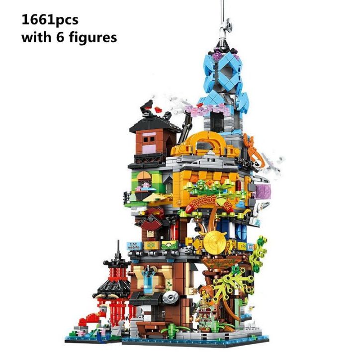 new-in-stock-city-gardens-temple-of-airjitzus-house-village-season-15-building-blocks-classic-model-sets-bricks-toys-kids-kit