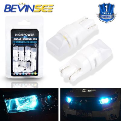 【CW】10x Bevinsee W5W LED White Blue Red Yellow Red Pink T10 LED Super Bright Light Bulb License Number Plate Light Car Interior Lamp