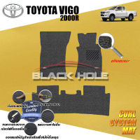 Toyota Vigo Champ Cab (2ประตู) 2011 - 2015 Blackhole Curl System Mat Edge พรมรถยนต์ คอยล์ ซิสเทิมแมต เย็บขอบ (ชุดห้องโดยสาร)