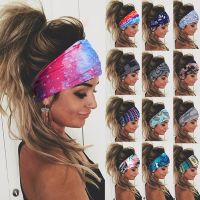 【cw】 Tie Dye CyclingSport Sweat HeadbandSweatbandMen WomenHair BandsSweat BandsSafety