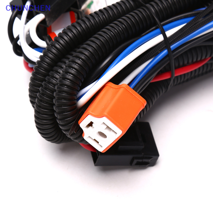 CHUNCHEN H4 Headlight 7 Inch Relay Wiring Relay Harness 2 Car Light
