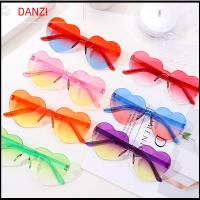 00DANZI00 ผู้ใหญ่และผู้ใหญ่ สีสันสดใส เลนส์ไล่ระดับสี ที่บังแดด แว่นกันแดดสำหรับงานเลี้ยง แว่นตากันแดดรูปหัวใจ แว่นตารูปหัวใจ