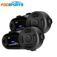 【LZ】❅◙  2 Pcs Fodsports V6S 6 pilotos BT 5.0 Capacete de Moto Intercomunicador Moto Intercomunicador Fone De Ouvido FM Interfone À Prova D Água гарнитура bluetooth