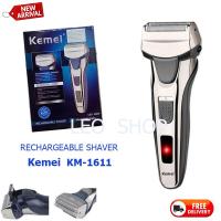 KM-1611 เครื่องโกนหนวดไฟฟ้า แบบไร้สาย ใช้งานได้ทั้งโกนหนวด และกันจอน (Rechargeable Shaver) รุ่นใหม่ล่าสุด