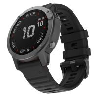 สำหรับ Garmin Fenix 6X 26มม. นาฬิกาสมาร์ทซิลิโคนสายนาฬิกาข้อมือ (สีส้ม)