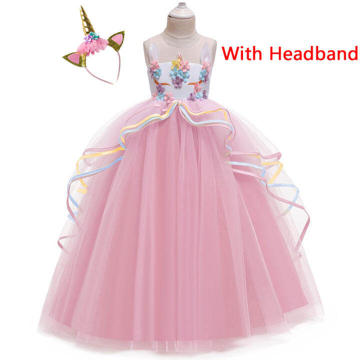 appliques-flower-unicorn-girls-dress-rainbow-tulle-long-prom-gown-floral-beading-kids-clothes-halloween-carnival-girls-dress-up