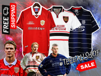 เสื้อฟุตบอลย้อนยุค แมนเชสเตอร์ ยูไนเต็ด 1999/00 Manchester United Retro Jersey Kits 1999/00 ( AAA )