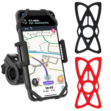 New 1PC Bike Motorcycle Phone Mount Tether X Web Grip Silicone