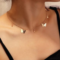 Fashion butterfly necklace star pendant necklace for ladies