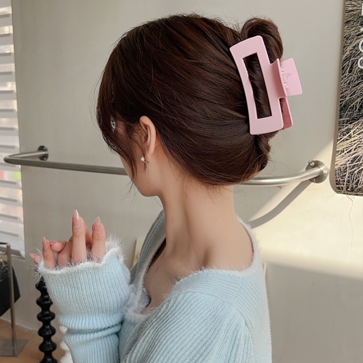 new-korean-large-pink-hair-clip-women-shark-clip-back-scoop-hair-clamp