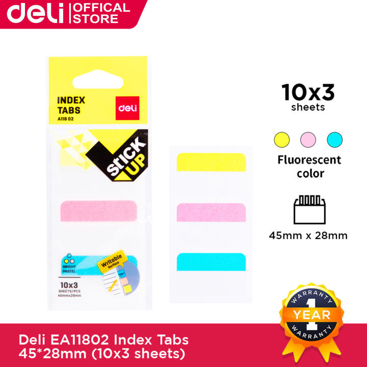 Deli Sticky Notes Set Pad Index Tabs Markers Paper Index Bookmark 45 ...